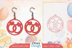 Earrings Valentine Lasercut, Earring Birthday Lasercut Product Image 5