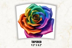 3D Rainbow Rose Tumbler Wrap | 3D Rose Tumbler | 3D Roses Product Image 4