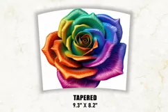 3D Rainbow Rose Tumbler Wrap | 3D Rose Tumbler | 3D Roses Product Image 4