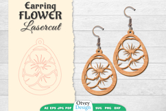 Flowers Earring Laser Cut Product Image 1