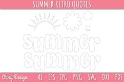 Summer Retro Quotes SVG| Retro Summer SVG Product Image 4