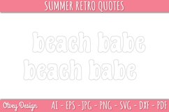 Summer Retro Quotes SVG| Retro Summer SVG Product Image 4