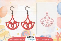 Earrings Valentine Lasercut, Earring Birthday Lasercut Product Image 1