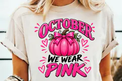 Breast Cancer October PNG, Breast Cancer Shirt Design Product Image 4