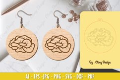 Flowers Earrings Laser Cut Product Image 1
