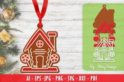 Gingerbread House Papercut SVG BUNDLE 12 Design Product Image 5