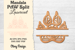 Paw Mandala Split Lasercut BUNDLES Product Image 5