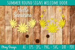 Summer Welcome Door Hangers SVG | Summer Round Signs SVG Product Image 4