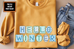 Hello Winter Coquette Frame, Winter Clipart, Winter Png Product Image 4