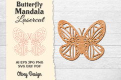 Butterfly Mandala Lasercut BUNDLES Product Image 5