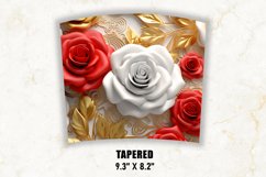 3D Rose Tumbler Wrap, 3D Flowers Tumbler Wrap, 3D Roses Product Image 4