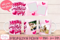 Mother&#039;s day photo mug wrap for sublimation 15oz 11oz Product Image 1