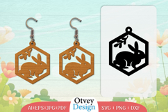 Earring Rabbit Lasercut | Happy Easter Lasercut BUNDLES 12 Product Image 5