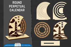 Round Perpetual Calendar Lasercut BUNDLES Product Image 5