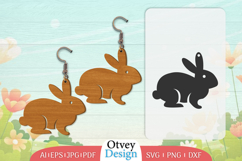 Earring Rabbit Lasercut | Happy Easter Lasercut BUNDLES 12 Product Image 5