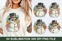 Christmas Snowman Sublimation - Christmas PNG Design Product Image 1