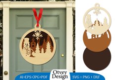 Christmas Snowman Ornament Lasercut BUNDLE Product Image 5