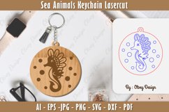 Keychain Sea Animals Lasercut SVG Product Image 1