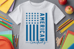 American Teacher SVG, American Flag SVG, Back To School SVG Product Image 4