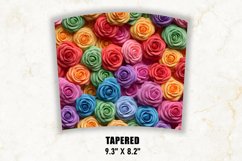 3D Colorful Roses Tumbler Wrap | 3D rose Tumbler Product Image 4