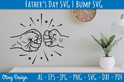 Father's Day SVG | Fist Bump SVG | Father Bumping Fist SVG Product Image 4