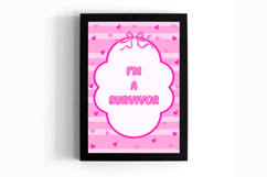 I Am Survivor Wall Art | Breast Cancer Wall Art Product Image 4