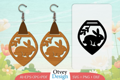 Earring Rabbit Lasercut | Happy Easter Lasercut Product Image 1