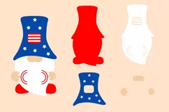 4 July Gnome Money Card. Money Card SVG. Money Holder. Product Image 2