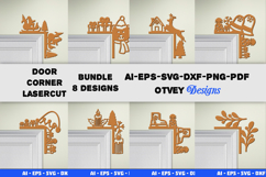 Christmas Door Corner Decoration Lasercut File SVG BUNDLES Product Image 1
