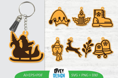 Christmas Keychain Lasercut BUNDLES Product Image 1
