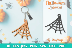 Halloween Keychain Lasercut | Halloween Jewelry Template Product Image 1