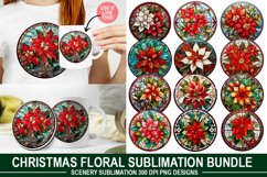 25 Christmas Floral Sublimation Bundle - Christmas PNG Product Image 1