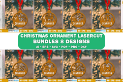 Christmas Ornaments SVG Layered Lasercut BUNDLES 8 DESIGNS Product Image 1