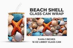 Beach Shell Glass Can Wrap Product Image 1