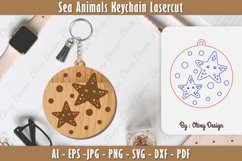 Keychain Sea Animals Lasercut SVG Product Image 1