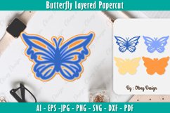 Butterfly Layered Papercut SVG Product Image 1