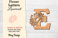 Flower Letters Alphabet Laser Cut File BUNDLES Product Image 6