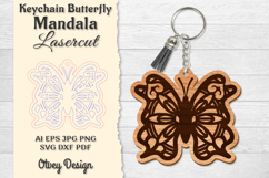 Keychain Butterfly Mandala Lasercut BUNDLES Product Image 6