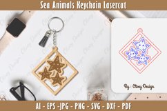 Keychain Sea Animals Lasercut SVG Product Image 1