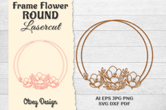 Frame Flower Round Lasercut Product Image 1