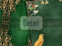 Green Victorian Gothic Junk Journal, Floral Diary Papers Product Image 5