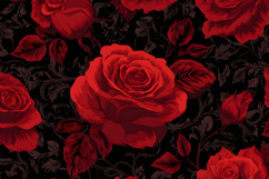 Gothic Red Rose Pattern | Rose Flower Background Product Image 1