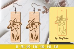 Flowers Earrings Laser Cut Product Image 1