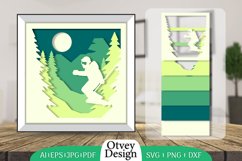 Ski 3D Shadowbox Layered Papercut BUNDLE Product Image 6