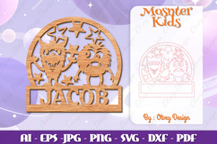 Monsters Kids Name Sign Lasercut BUNDLES Product Image 6