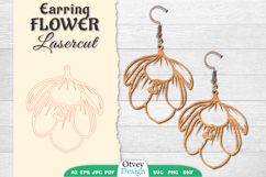 Flowers Earring Laser Cut Product Image 1