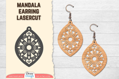 Mandala Earring Lasercut Product Image 1
