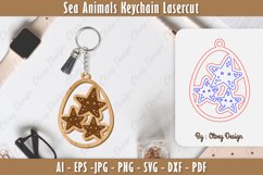 Keychain Sea Animals Lasercut SVG Product Image 1