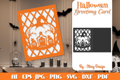 Greeting Card Halloween Pumkin Scene SVG BUNDLES Product Image 6