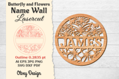 Flower 3DButterfly and Flowers Name Wall Art Sign BUNDLES Product Image 6